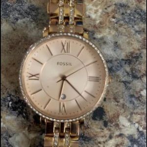 Rose Gold Fossil Watch
